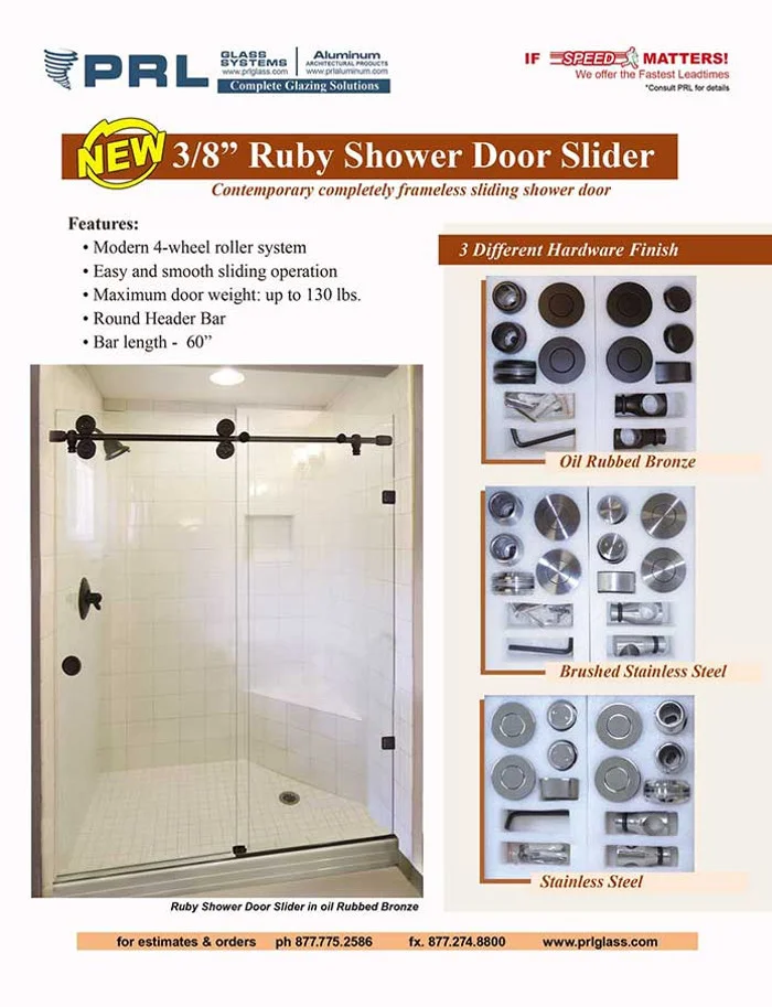 Ruby Shower Door Sliders